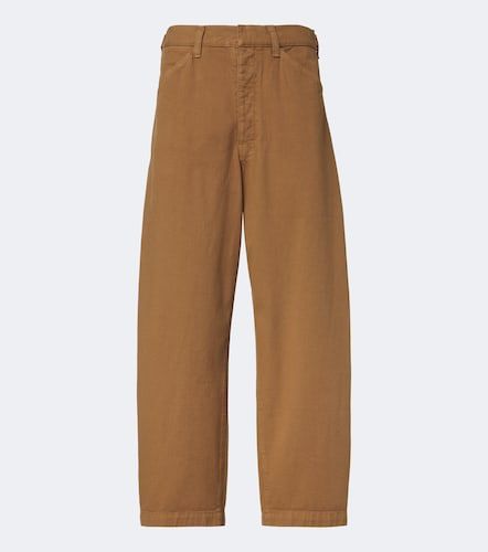 Pantalones barrel de sarga de algodón - Lemaire - Modalova