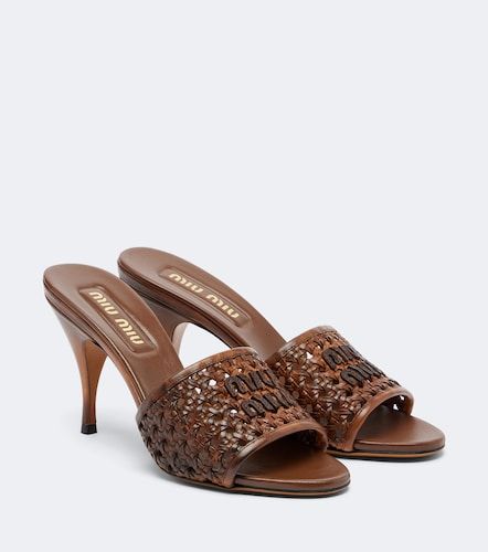 Miu Miu Woven leather mules - Miu Miu - Modalova