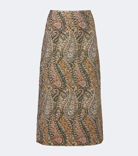 Falda midi de jacquard con paisley - Dries Van Noten - Modalova