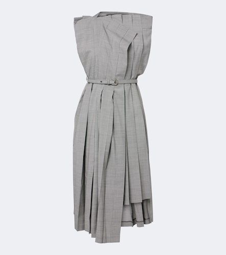 Vestido midi asimétrico con pata de gallo - Junya Watanabe - Modalova