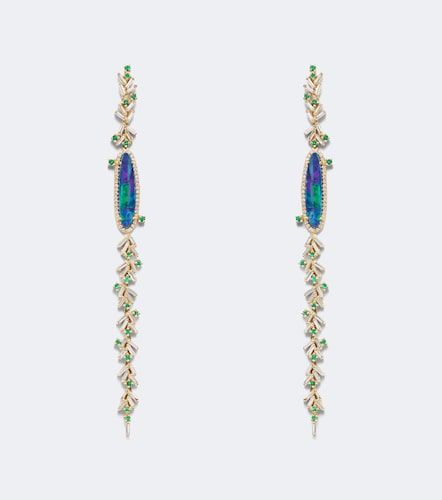 Kt drop earrings with gemstones - Suzanne Kalan - Modalova