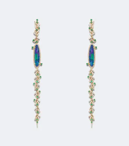 Kt drop earrings with gemstones - Suzanne Kalan - Modalova