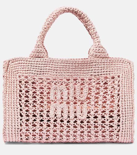 Miu Miu Borsa in crochet con logo - Miu Miu - Modalova