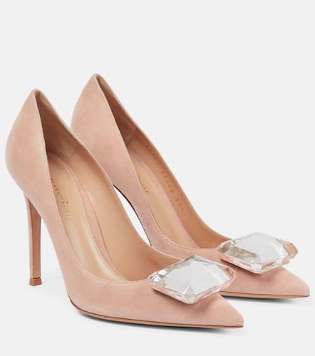 Jaipur 105 embellished suede pumps - Gianvito Rossi - Modalova