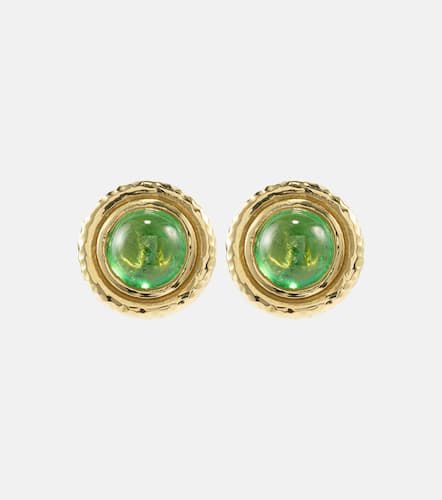 Palm 18kt gold earrings with tsavorites - Octavia Elizabeth - Modalova