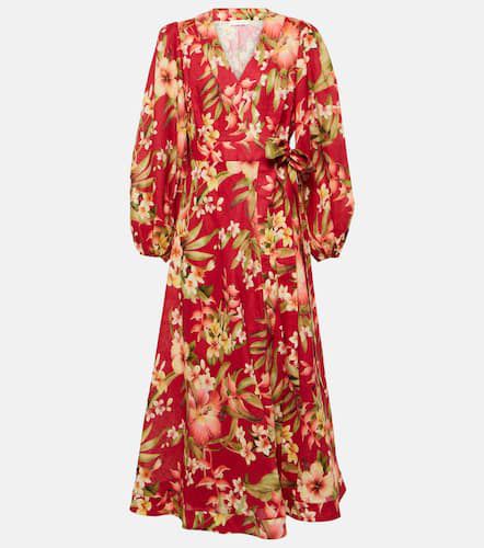 Lexi floral linen wrap dress - Zimmermann - Modalova