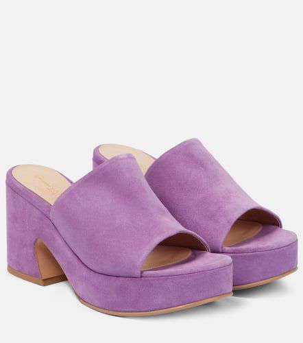 Gianvito Rossi Suede platform mules - Gianvito Rossi - Modalova