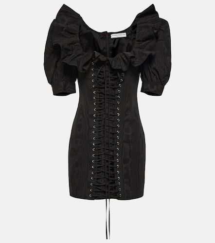 Ruffled puff-sleeve minidress - Alessandra Rich - Modalova