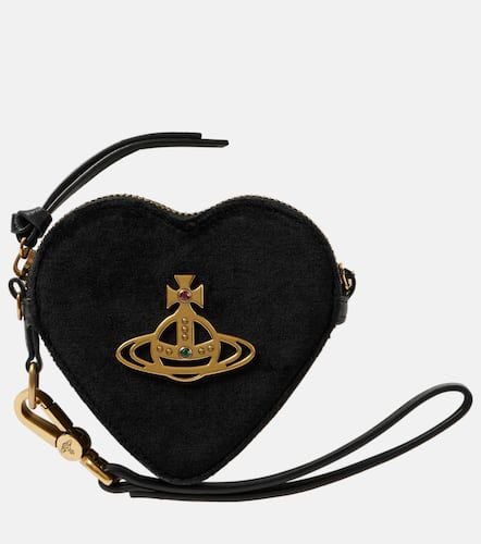 Heart velvet coin purse with strap - Vivienne Westwood - Modalova