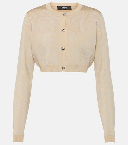 Barocco cropped lamÃ© cardigan - Versace - Modalova