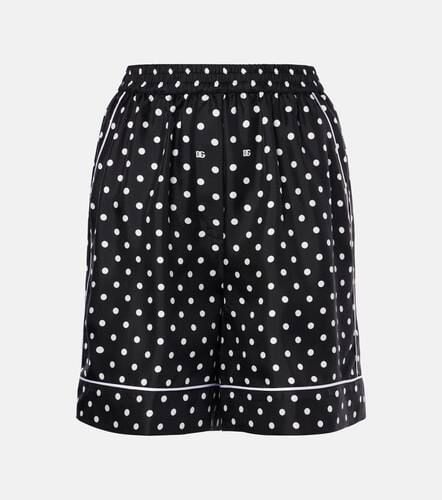 Polka-dot silk twill shorts - Dolce&Gabbana - Modalova