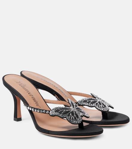 Butterfly 75 embellished satin mules - Blumarine - Modalova