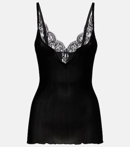 Top de seda con encaje - Saint Laurent - Modalova