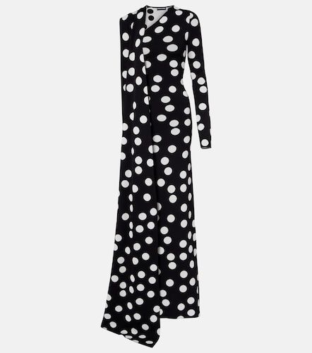 Abito lungo a pois con foulard - David Koma - Modalova