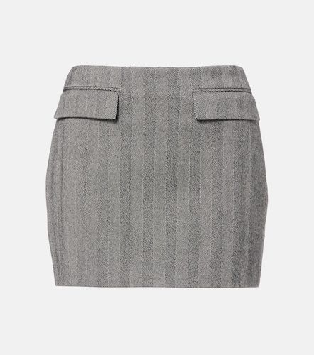 Minifalda en mezcla de lana a rayas - Ferragamo - Modalova