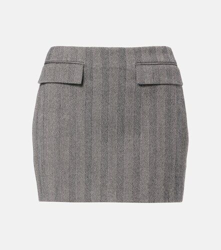 Minigonna in misto lana a righe - Ferragamo - Modalova