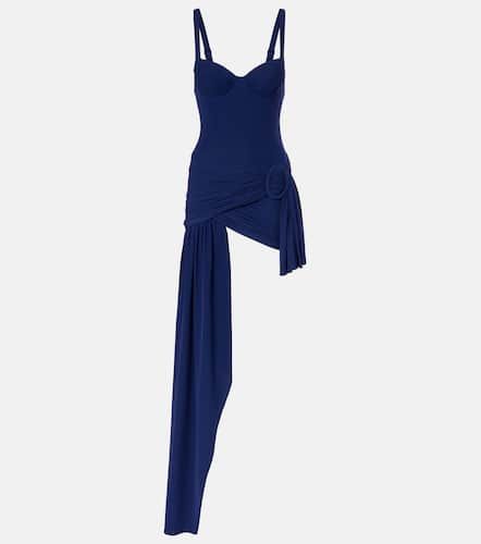 Draped asymmetric jersey minidress - Balenciaga - Modalova