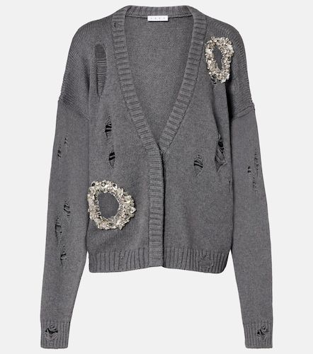Cardigan in cotone e cashmere distressed - Area - Modalova