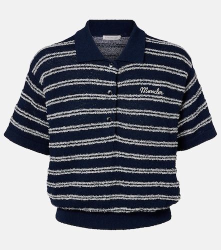 Polo en mezcla de algodón a rayas - Moncler - Modalova