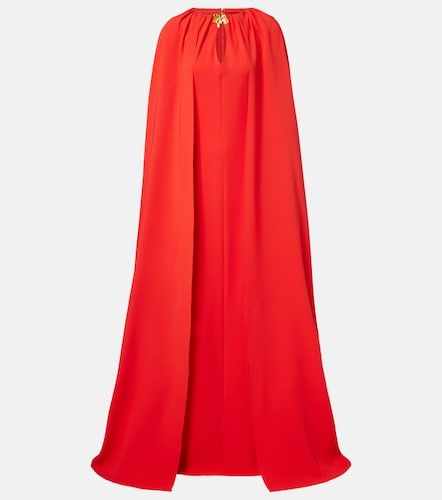 Cyclamen silk-blend georgette kaftan - Oscar de la Renta - Modalova