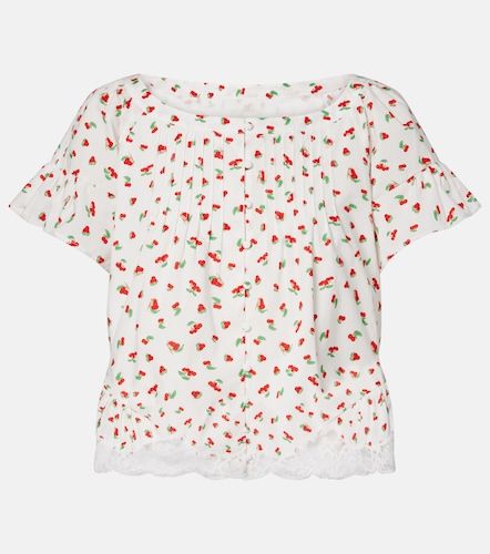 Blusa Delia de algodón con encaje estampada - Posse - Modalova