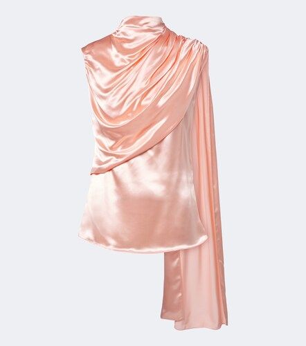 Mugler Top de satén drapeado - Mugler - Modalova
