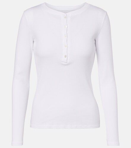 Camiseta con botones acanalada Jordan de algodón - Nili Lotan - Modalova