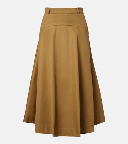 Falda midi de sarga de algodón - Balenciaga - Modalova