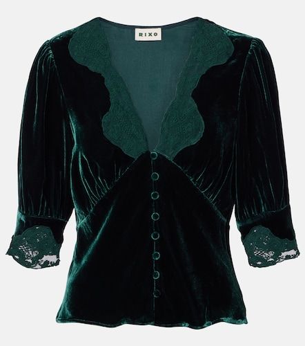 Top Amanda in velluto con pizzo - Rixo - Modalova