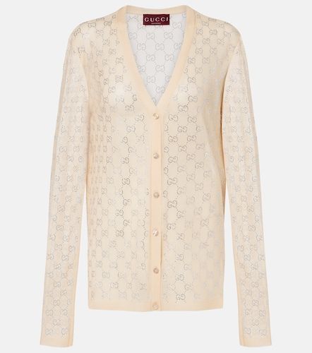 Cárdigan de seda adornado con GG - Gucci - Modalova