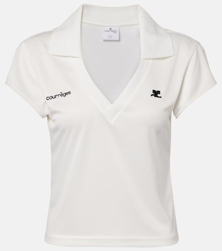 Courrèges Polo de jersey con logo - Courreges - Modalova