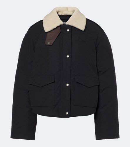 Padded shearling-trimmed cotton-blend jacket - Loewe - Modalova