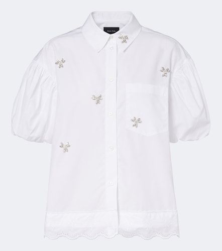 Camisa de popelín de algodón adornada - Simone Rocha - Modalova
