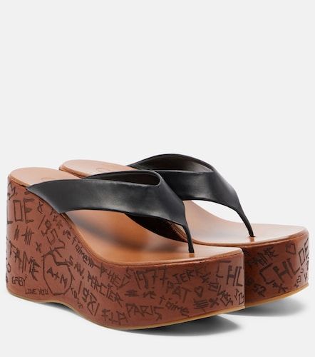 Chloé Sandalias con cuña Maxime de piel - Chloe - Modalova