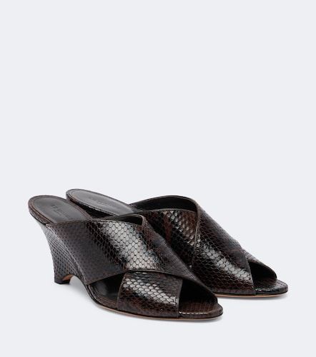 Luca snake-effect leather mules - Le Monde Beryl - Modalova