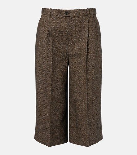 Bermudas en mezcla de lana espigadas - Saint Laurent - Modalova