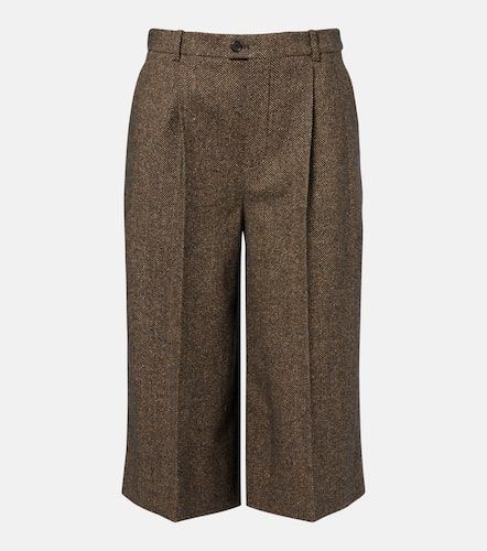 Bermudas en mezcla de lana espigadas - Saint Laurent - Modalova