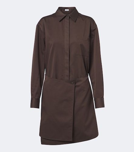 Abito chemisier Double L in cotone e seta - Loewe - Modalova