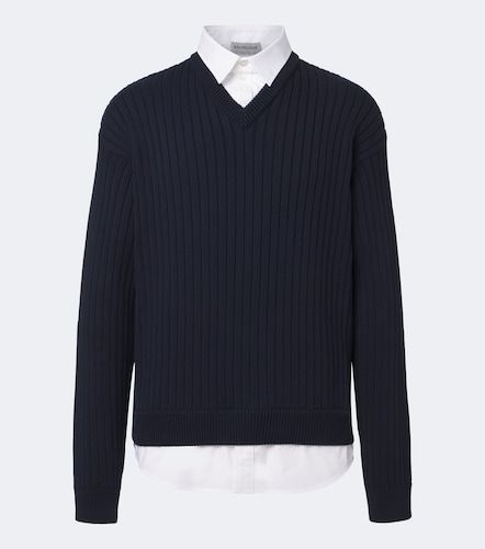 Pullover in cotone a coste - Balenciaga - Modalova