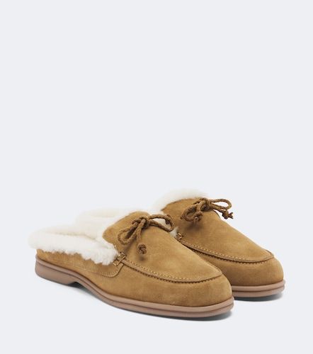 Mules aus Veloursleder mit Shearling - Yves Salomon - Modalova