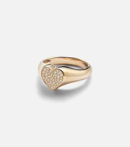 Anillo Heart de oro de 14 ct con diamantes - Sydney Evan - Modalova