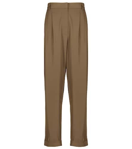 High-rise pleated straight pants - MM6 Maison Margiela - Modalova