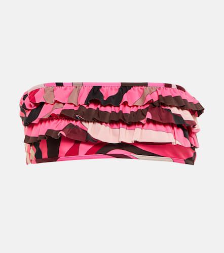 Marmo ruffled bandeau bikini top - Pucci - Modalova