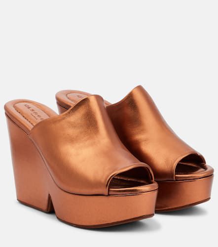 Dolcy leather platform mules - Clergerie - Modalova