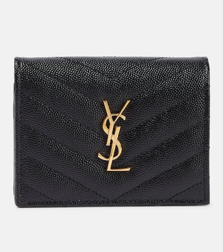 Cassandre leather flap card case - Saint Laurent - Modalova