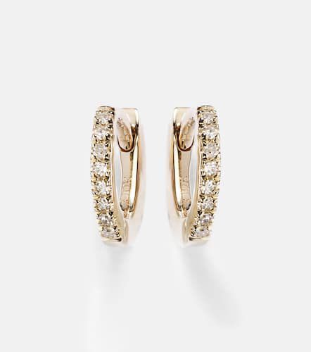 Kt hoop earrings with diamonds - Stone and Strand - Modalova