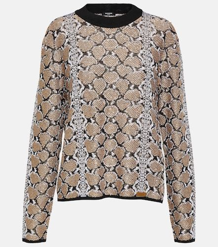 Pullover in jacquard con stampa - Balmain - Modalova