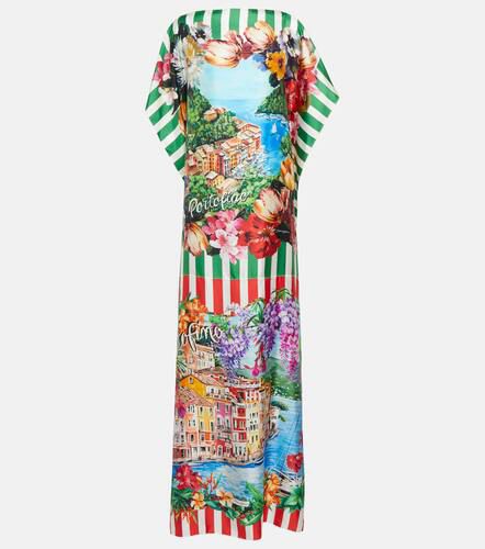 Portofino printed silk twill kaftan - Dolce&Gabbana - Modalova