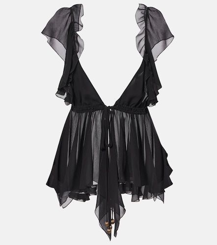 Chloe Gathered silk georgette top - Chloe - Modalova