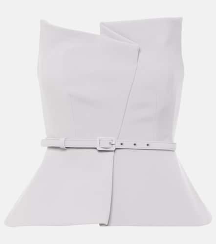 Asymmetric strapless peplum crÃªpe top - Roland Mouret - Modalova